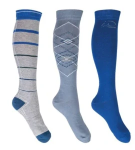 Set 3 párů jezdeckých podkolenek HKM Byron, vel. 35 - 38