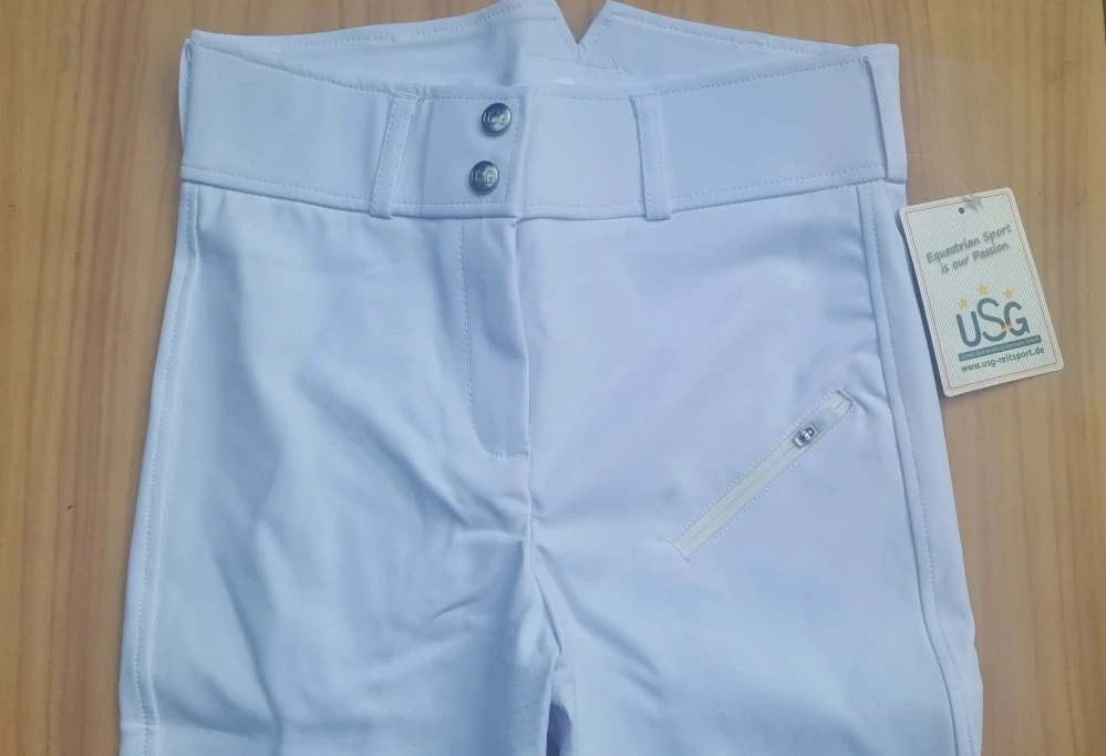 Jezdecké rajtky USG Liv bílé, vel. 40